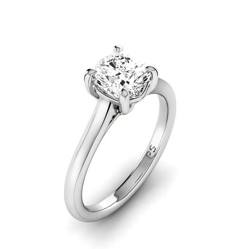 0.50-3.00 CT Cushion Cut Lab Grown Diamonds - Solitaire Ring