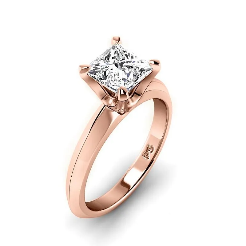 0.50-3.00 CT Princess Cut Lab Grown Diamonds - Solitaire Ring