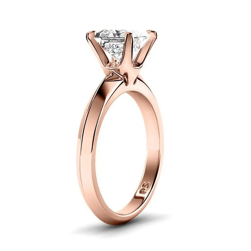 0.50-3.00 CT Princess Cut Lab Grown Diamonds - Solitaire Ring