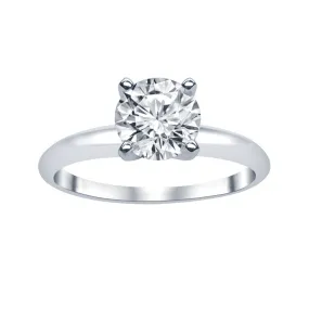 1.00CTW Solitaire Diamond Ring VS2 Clarity In 14KT Gold, AGI Certified (Lab Grown)