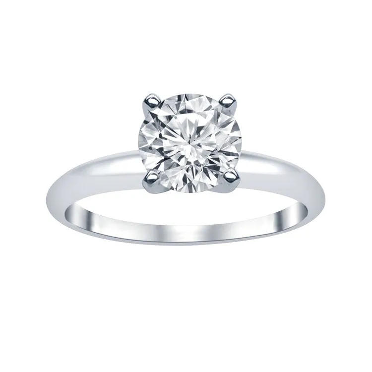 1.00CTW Solitaire Diamond Ring VS2 Clarity In 14KT Gold, AGI Certified (Lab Grown)