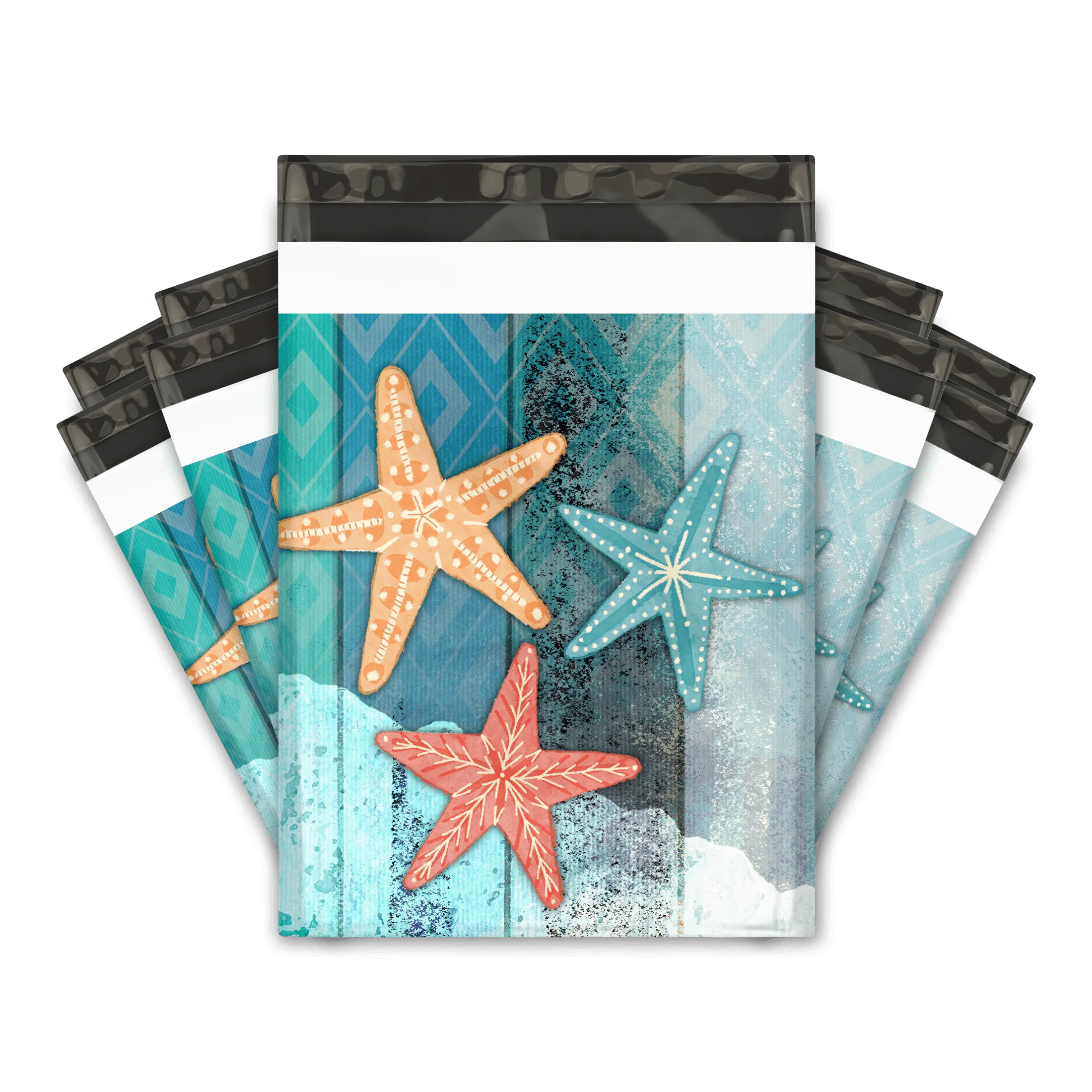 10x13 Starfish Poly Mailers Shipping Envelopes Premium Printed Bags