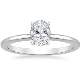 1.25CTW Oval Diamond Ring SI Clarity In 14KT Gold, AGI Certified (Lab Grown)