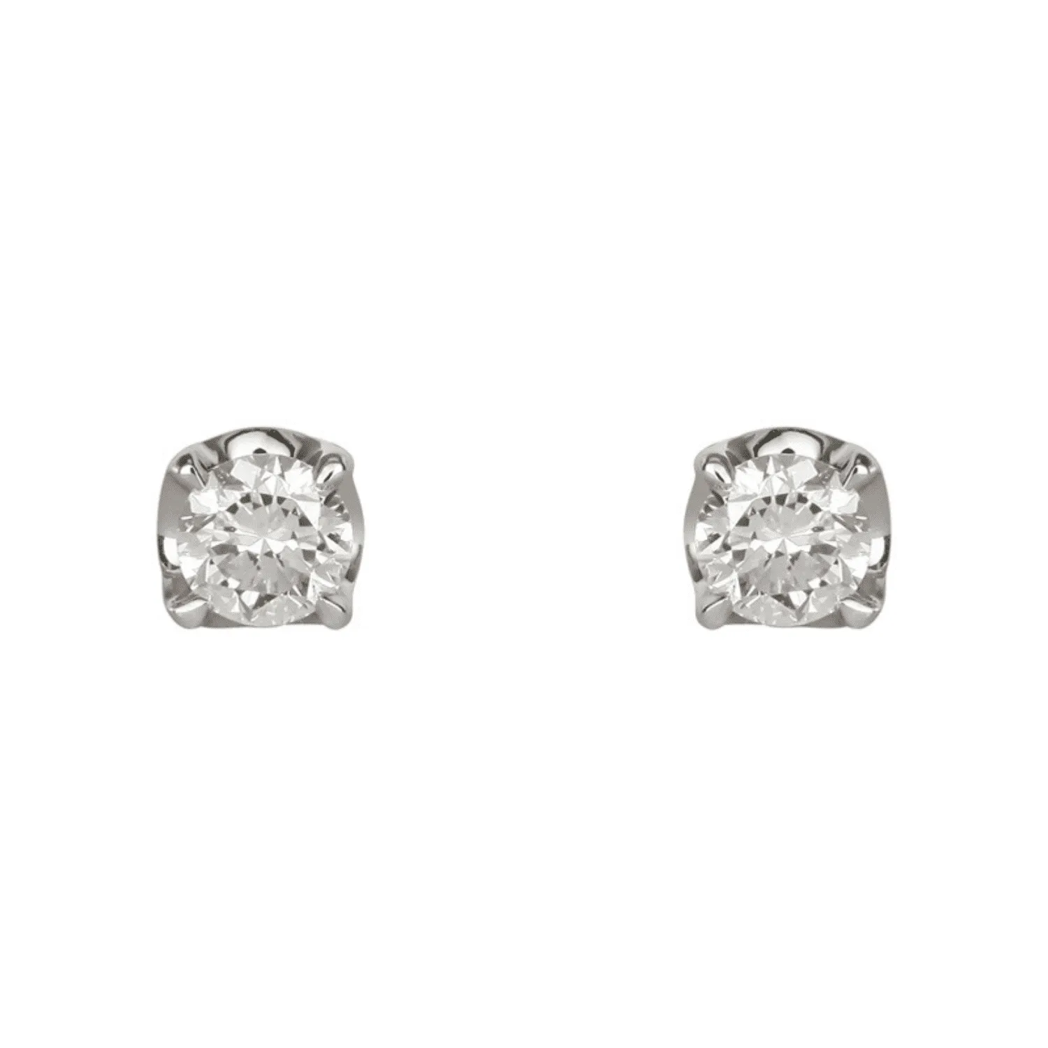 1/3 Carat Diamond Solitaire Stud Earrings