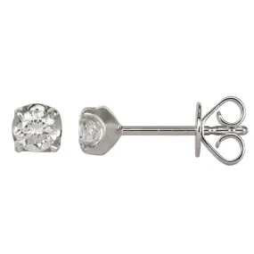 1/3 Carat Diamond Solitaire Stud Earrings