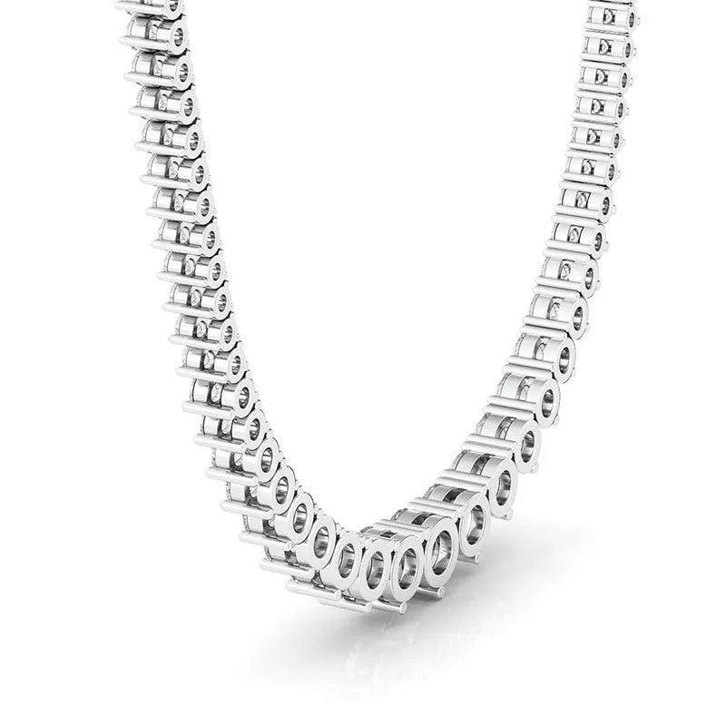 16Ctw Graduated Diamond Necklace