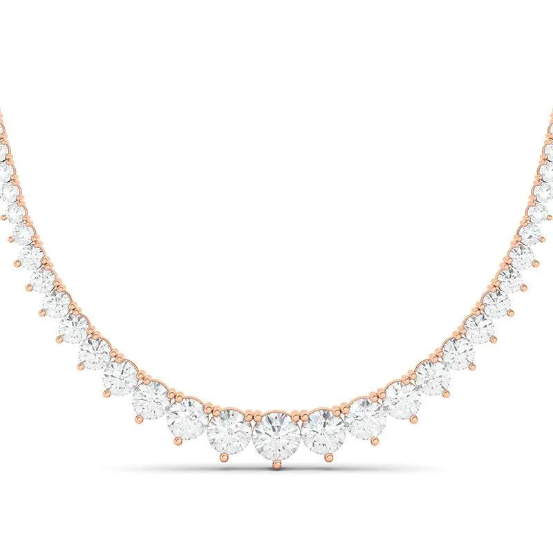 16Ctw Graduated Diamond Necklace