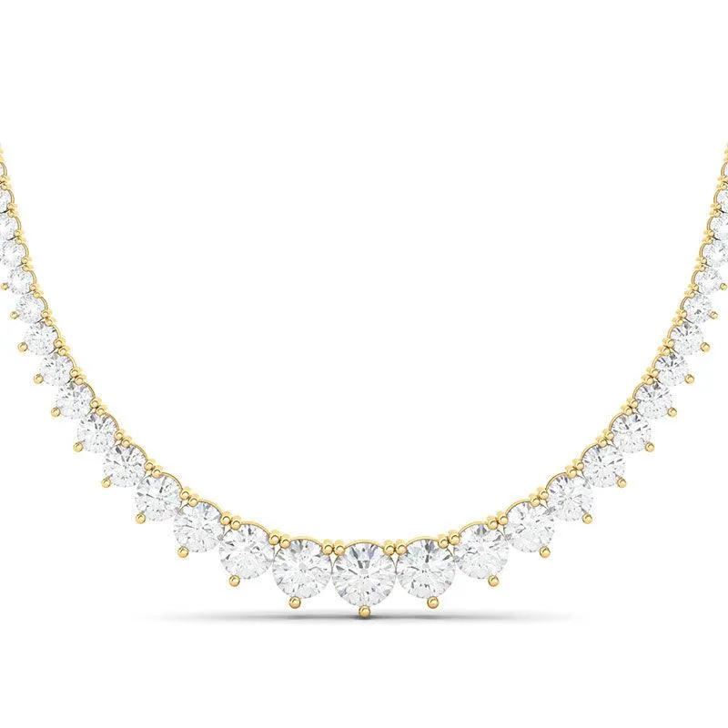 16Ctw Graduated Diamond Necklace