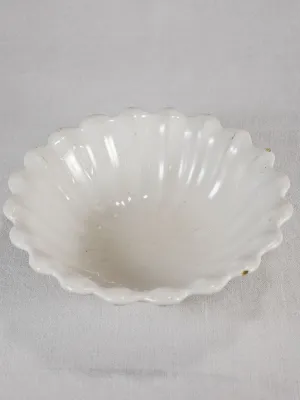 18th-century ironstone bowl with rippled edge 11¾"