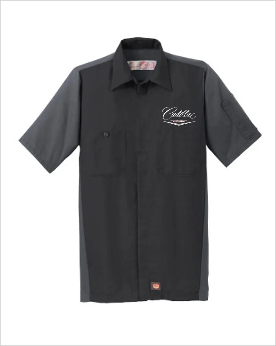 1950s Cadillac Red Kap Short Sleeve Two-Tone Mechanic Shirt