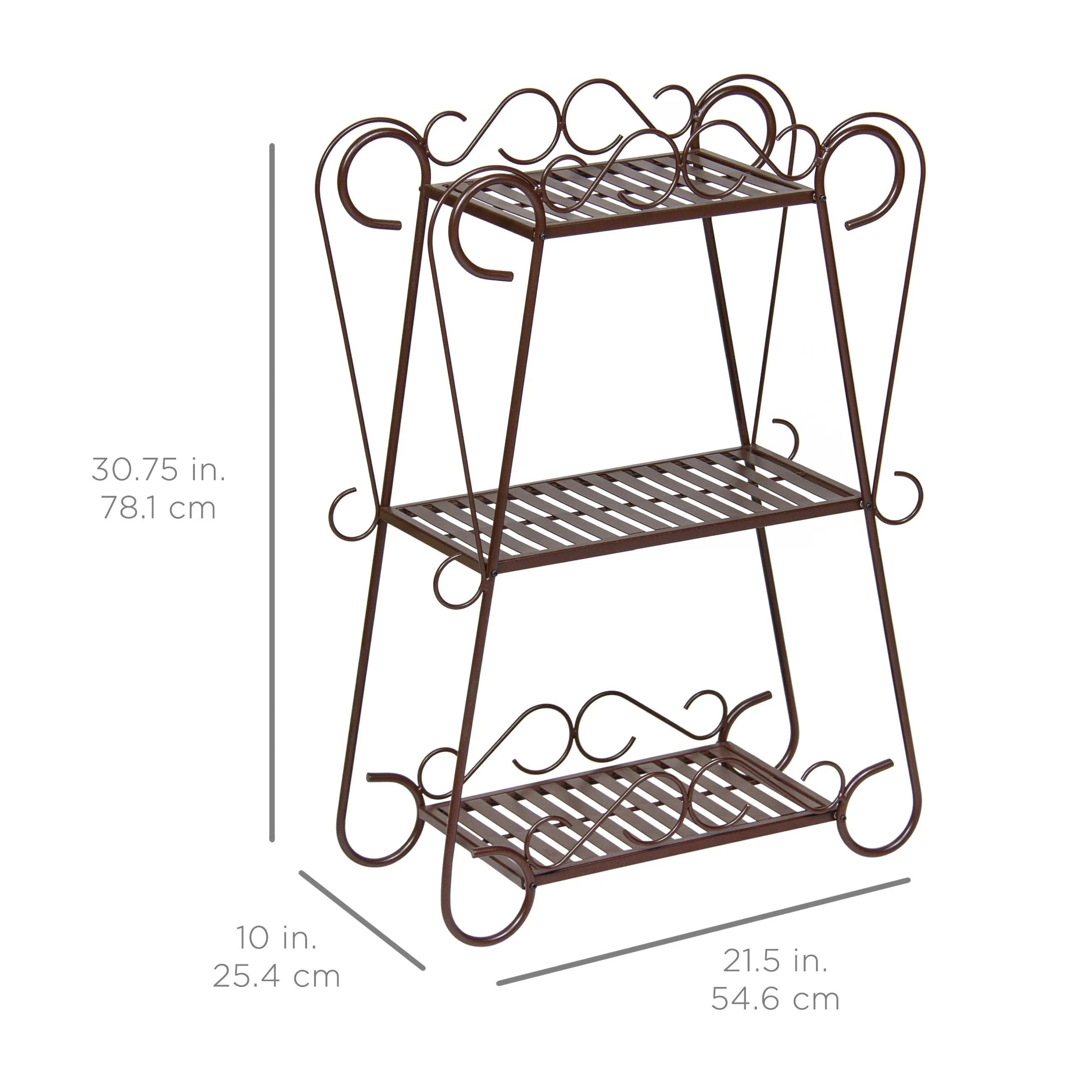 3-Shelf Plant Stand - Bronze