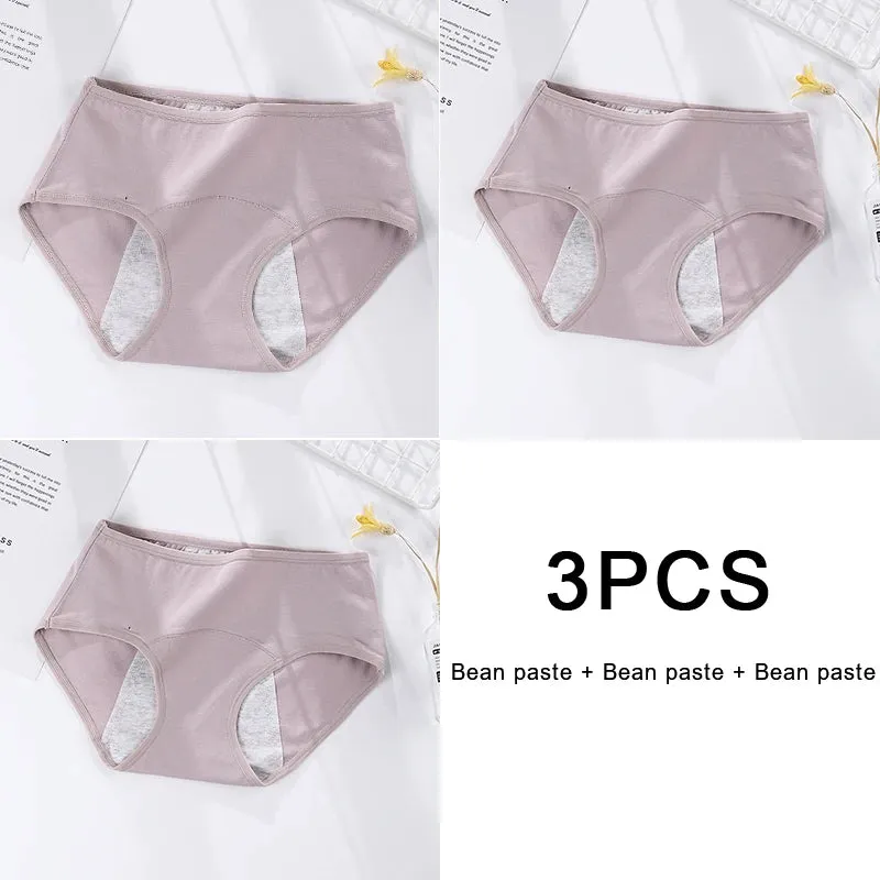 3PCS/set Women's Menstrual Briefs Leakproof Underwear