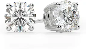 .50 CTW Diamond Stud Earrings, AGI Certified VS/SI Clarity E-F Color, Set in 14K Gold (Lab Grown)