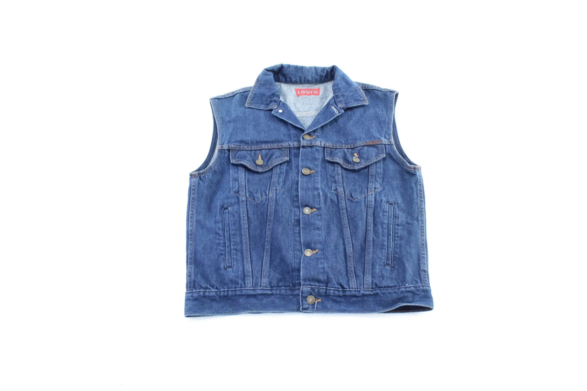 80's Levi's Cowden Dark Wash Denim Vest