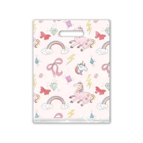 9x12 Rainbow Unicorn Designer Poly Plastic Merchandise Bags Premium Printed Bags