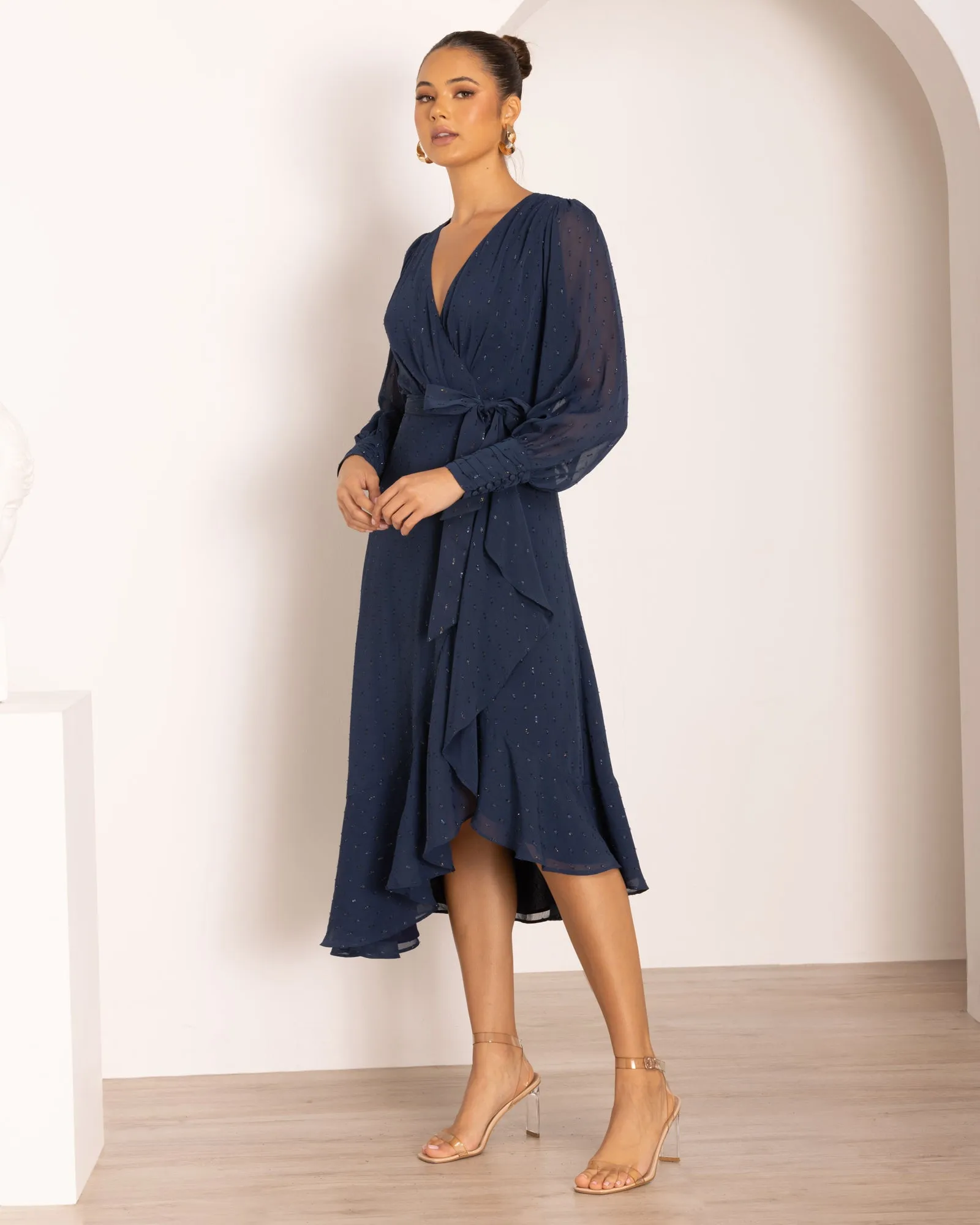 Adaline Wrap Midi Dress