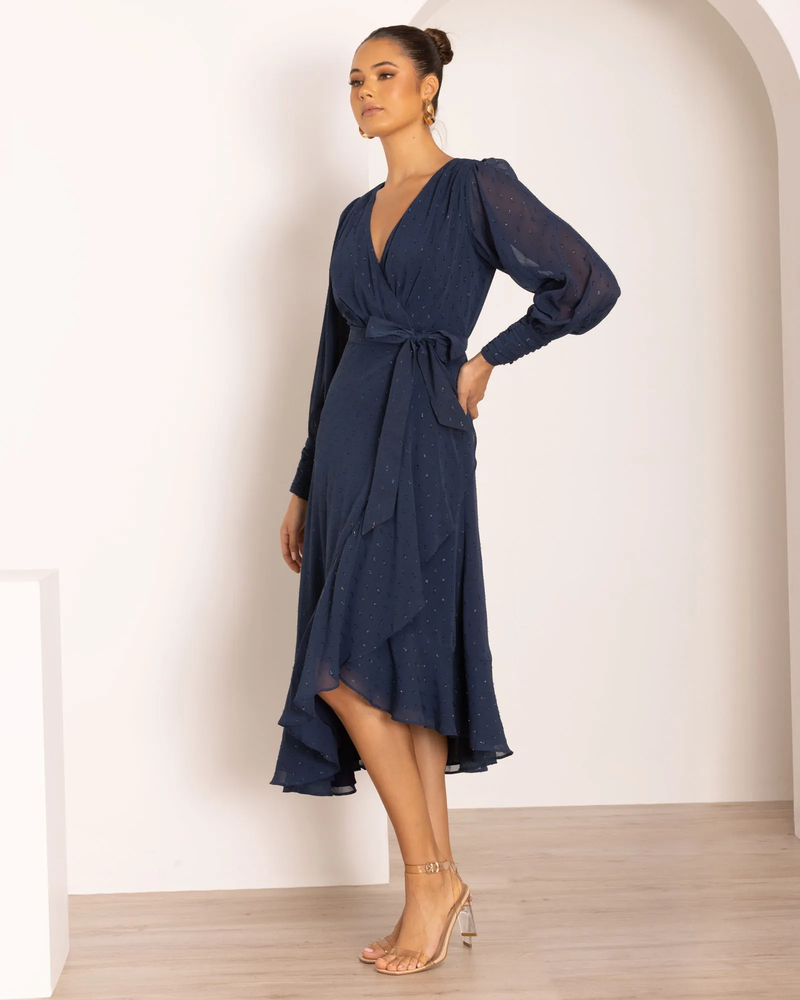 Adaline Wrap Midi Dress