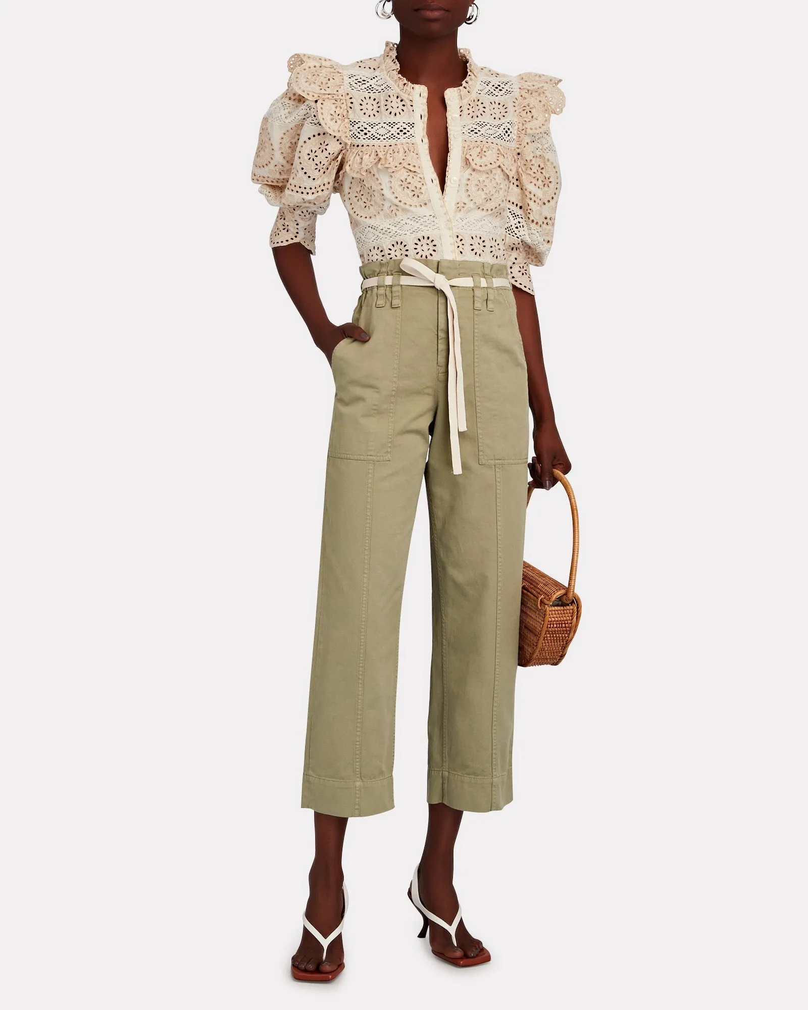 A.L.C. Augusta Belted Paperbag Cargo Pants