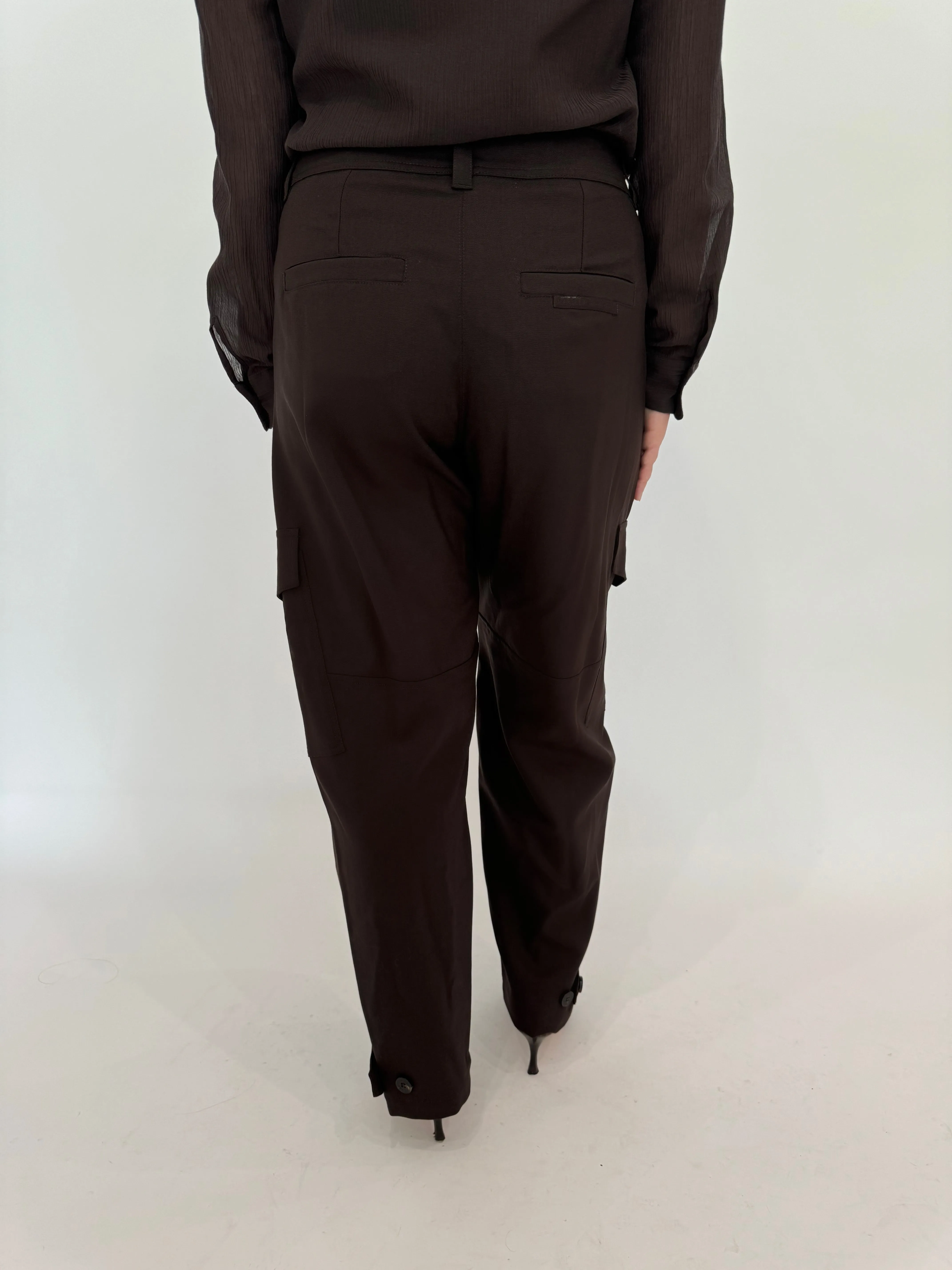 Alisso Cargo Pants - Dark Brown