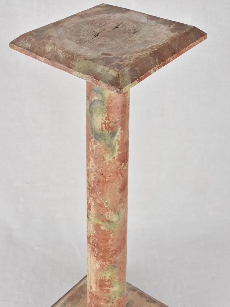 Antique French column pedestal 8¼" x 33¾"