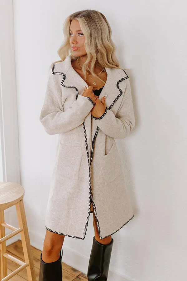 Apple Cinnamon Latte Knit Coat