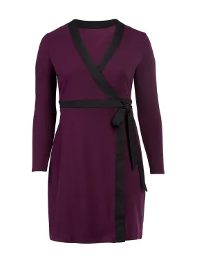 Aubergine Kara Wrap Dress