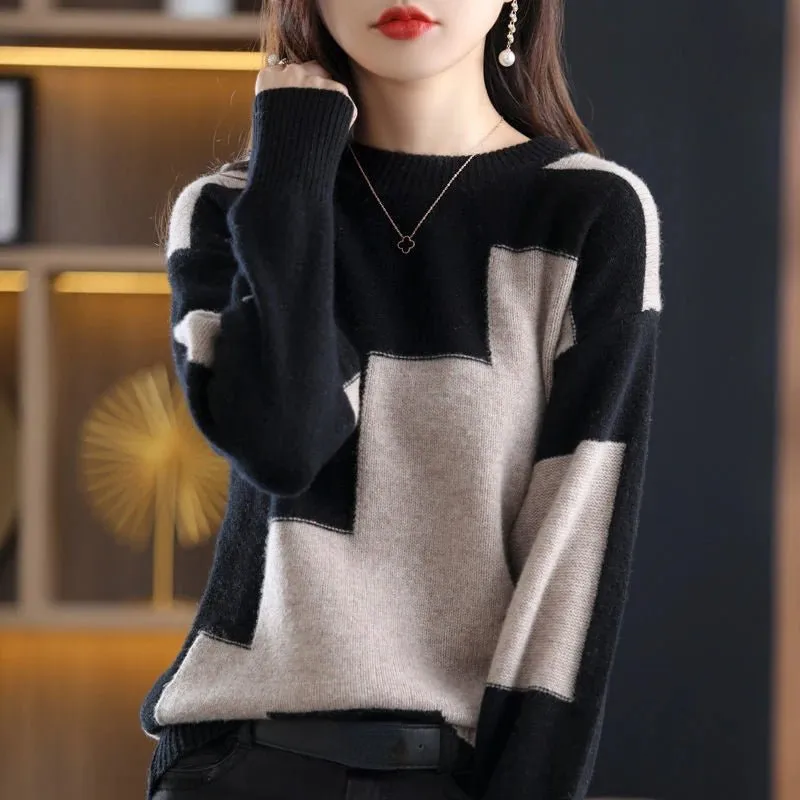 Autumn Crewneck Tops Jumper Korean Women's Sweater 2023 Trend Clothes Sweaters for Women Knitted Fashion Pullover