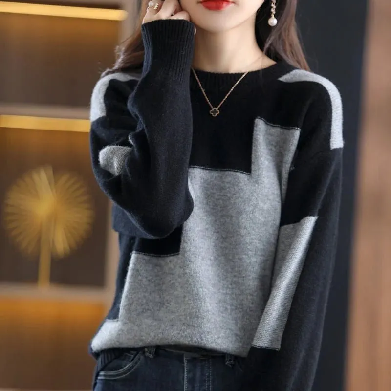 Autumn Crewneck Tops Jumper Korean Women's Sweater 2023 Trend Clothes Sweaters for Women Knitted Fashion Pullover