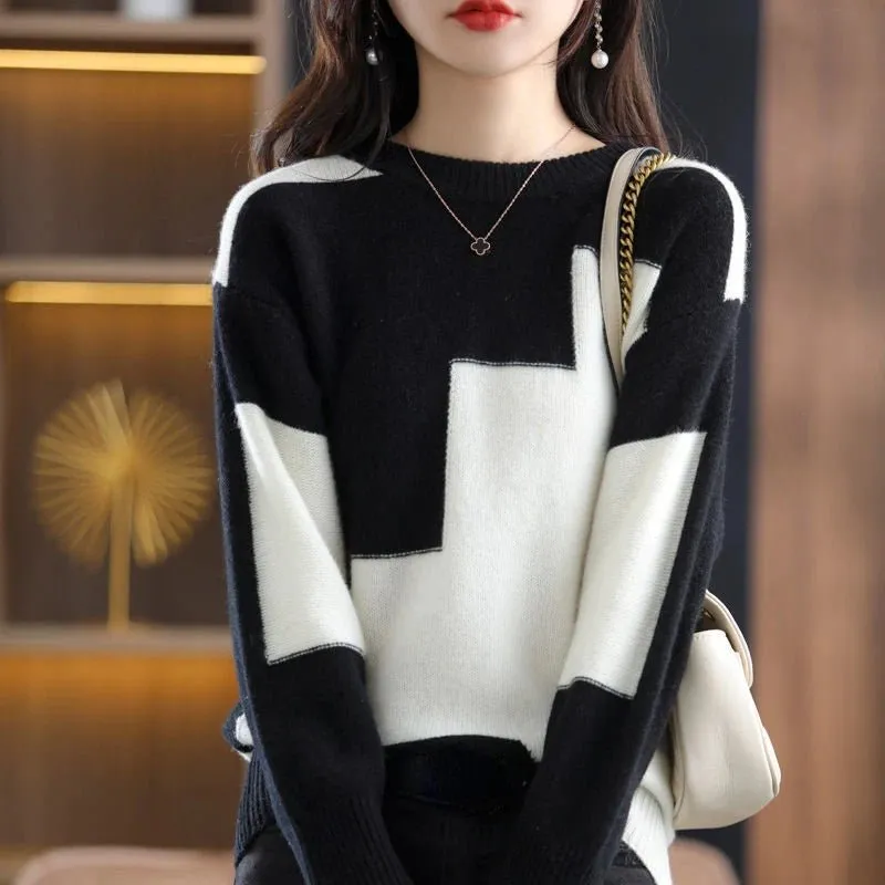 Autumn Crewneck Tops Jumper Korean Women's Sweater 2023 Trend Clothes Sweaters for Women Knitted Fashion Pullover