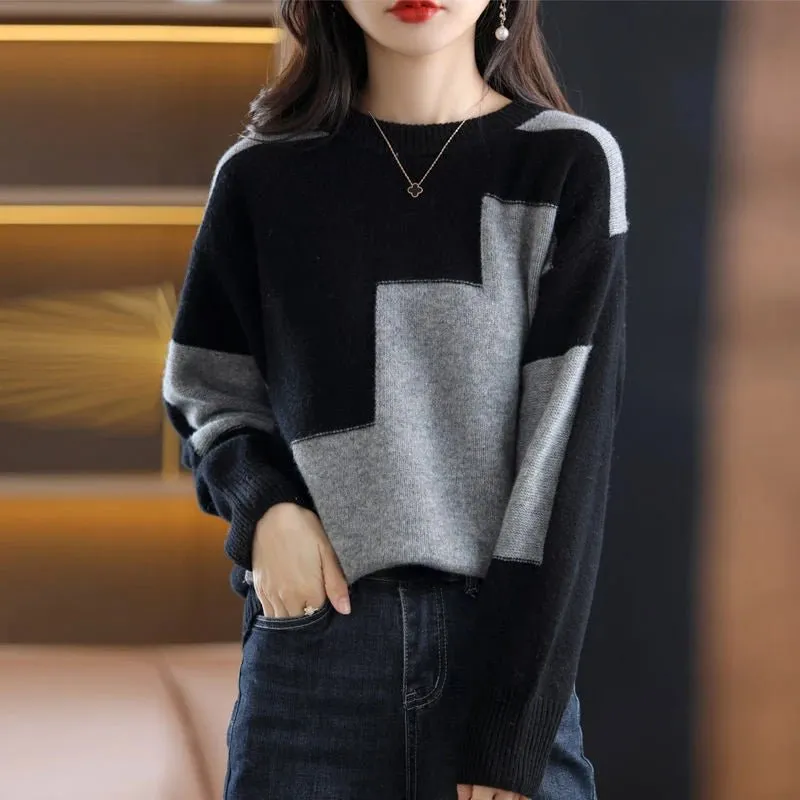 Autumn Crewneck Tops Jumper Korean Women's Sweater 2023 Trend Clothes Sweaters for Women Knitted Fashion Pullover