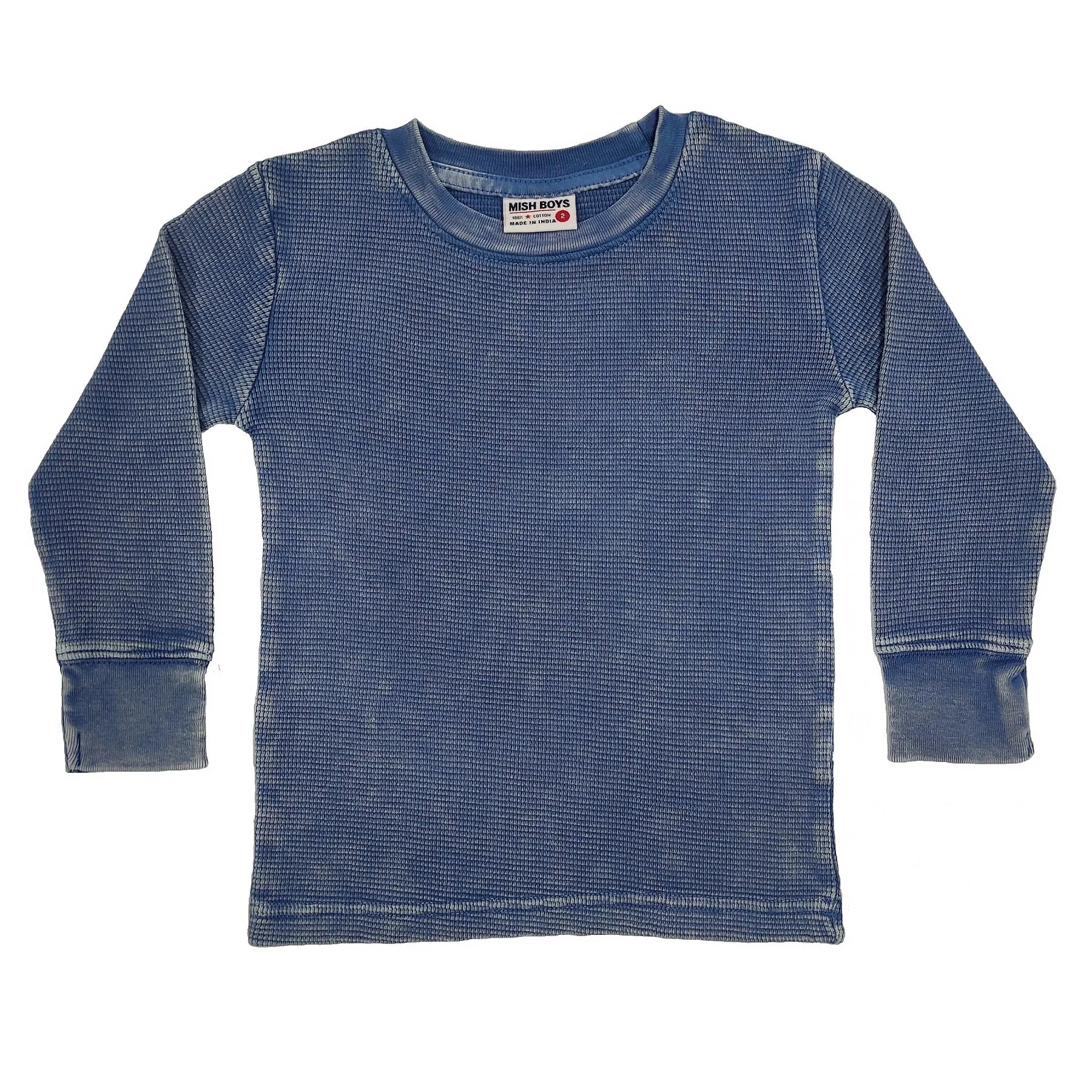 🎁Baby Long Sleeve Thermal Enzyme Shirt - Navy