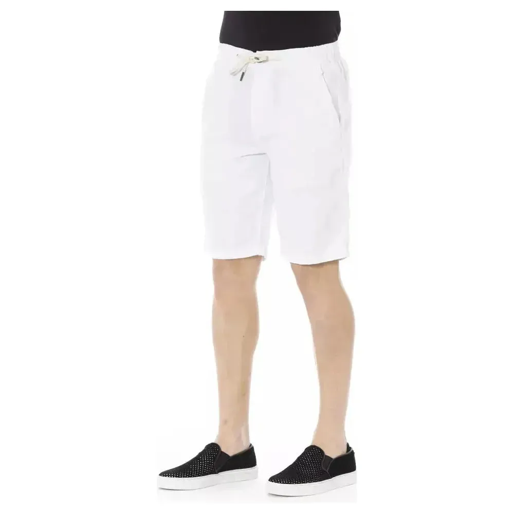 Baldinini Trend White Cotton Men's Bermuda Shorts