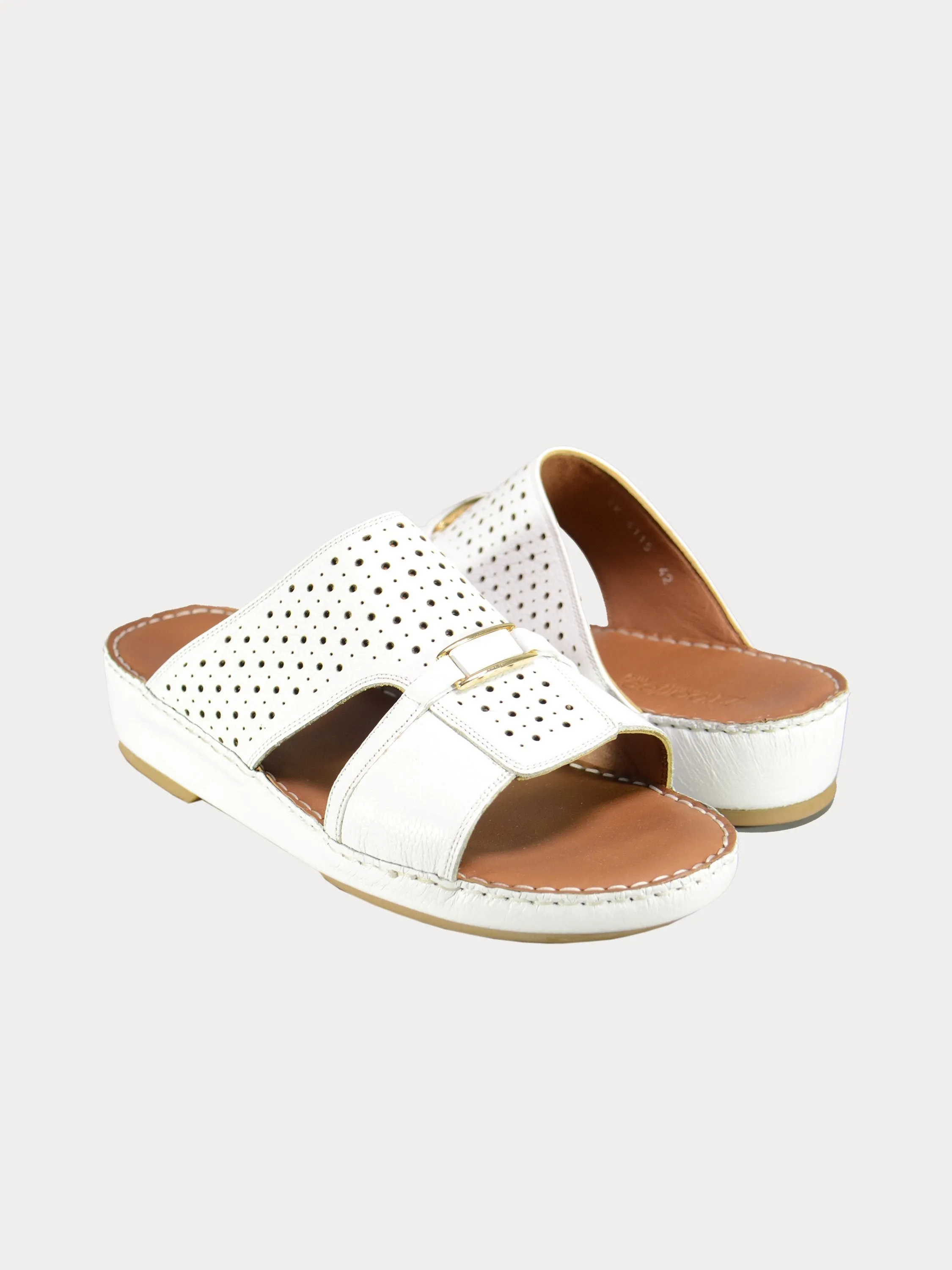 Barjeel Uno Perforated Detail Arabic Sandals