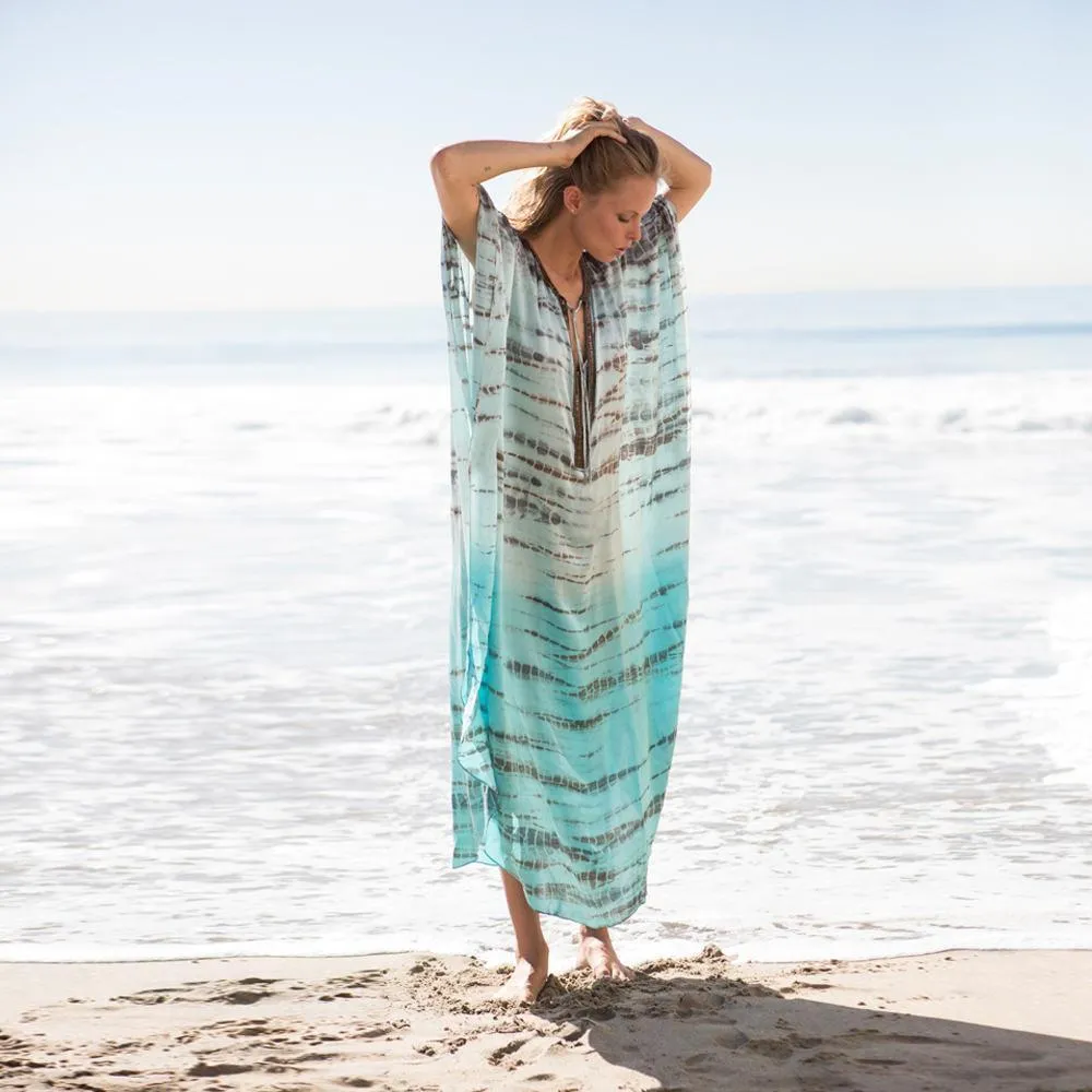 Beach Robes Seaside Vacation Blouse Cover Up Maxi Dress