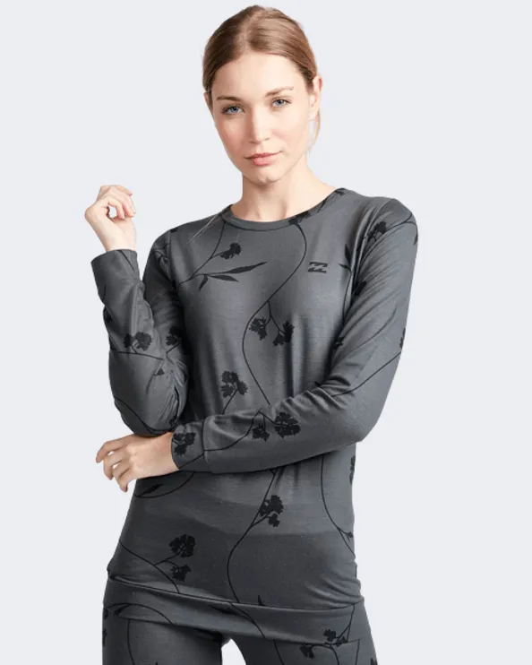 Billabong Warm Up Tech Women Lifestyle Long Sleeve Black/Grey Q6Sf14-6806