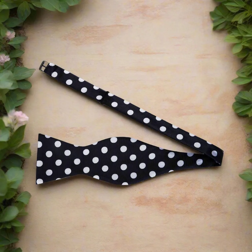 Black Polka Delight Bow Tie