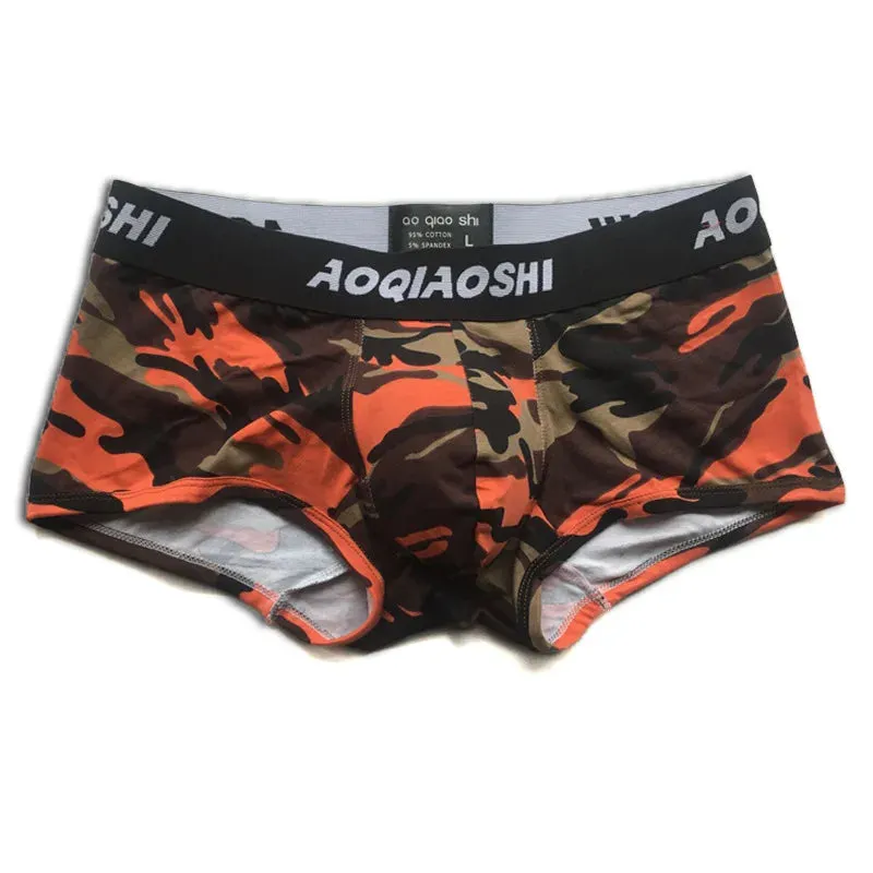 Breathable Cotton Camouflage Pattern Boxer