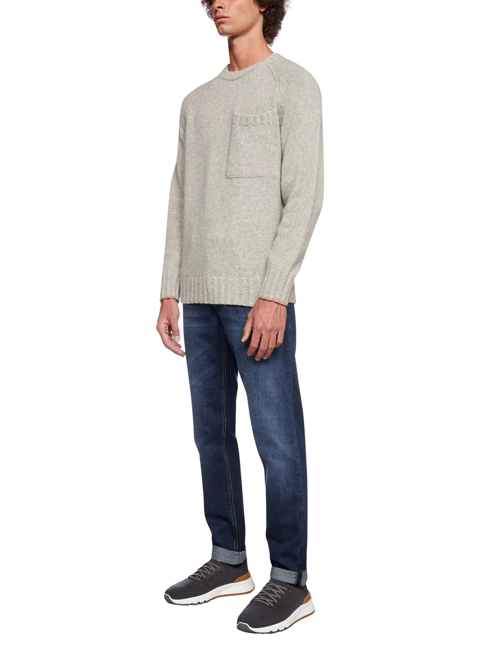 Brunello Cucinelli Chest-Pocket Crewneck Jumper