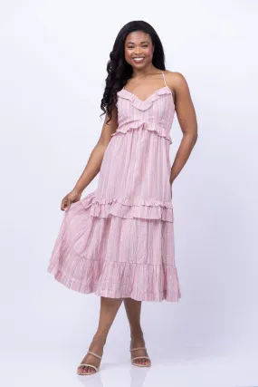 Caballero Collection Nicole Dress in Rose Stripe