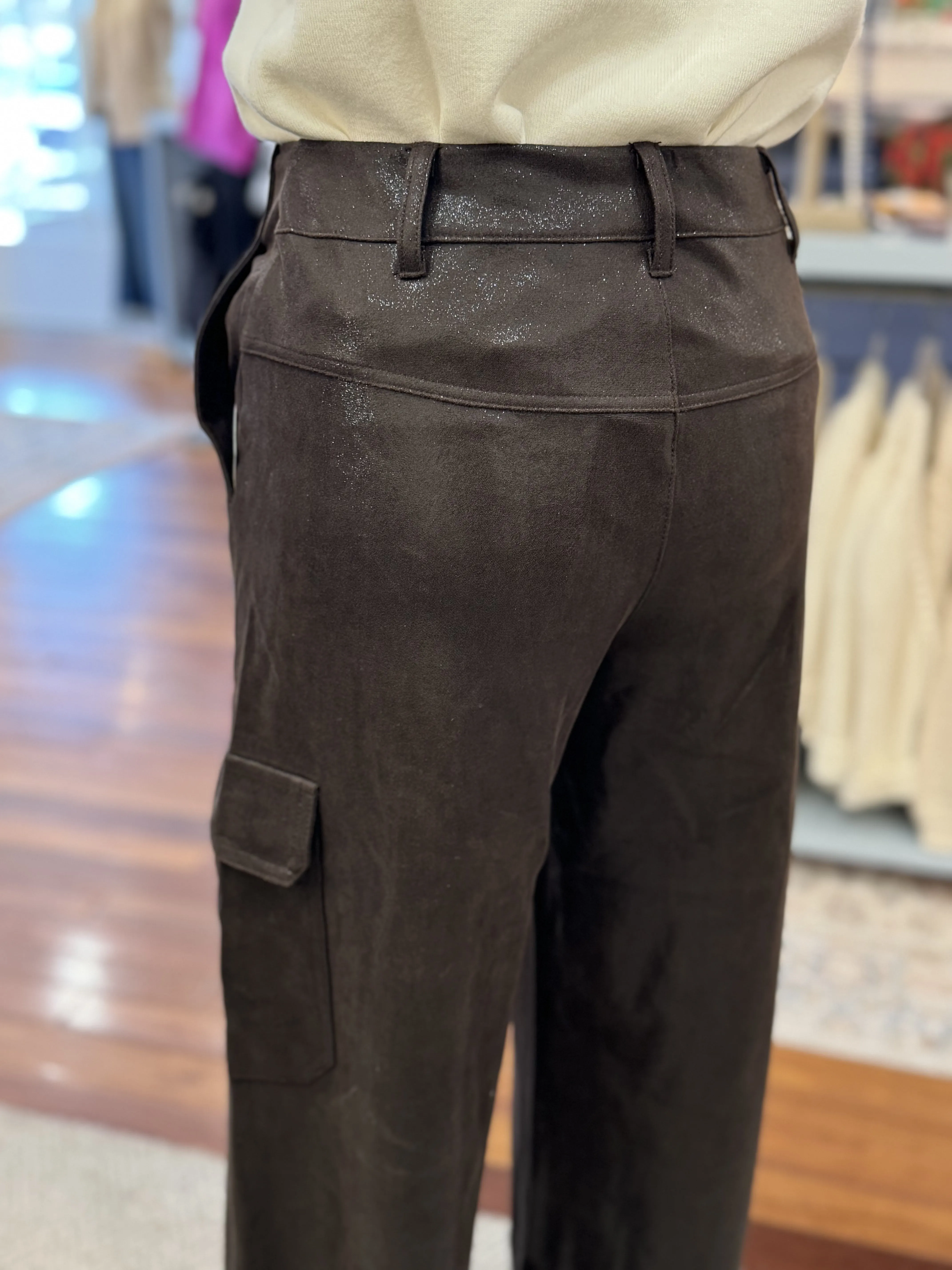 Callie Vegan Suede Cargo Pant