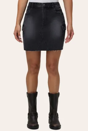 Cargo Denim Mini Skirt