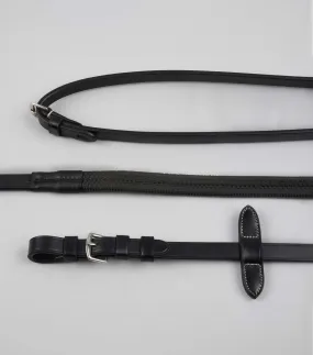 Cassano Rubber Grip Reins Black