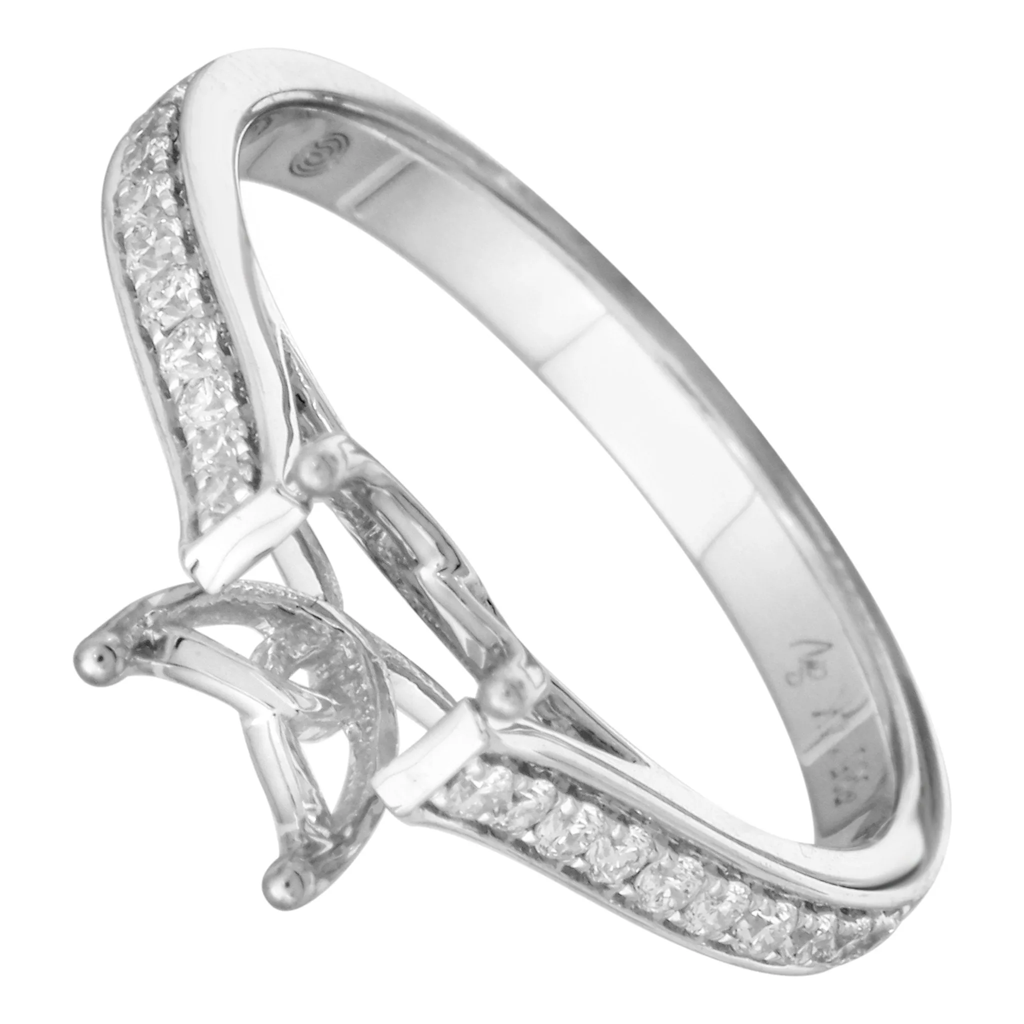 Cathedral Solitaire Channel Engagement Ring Setting