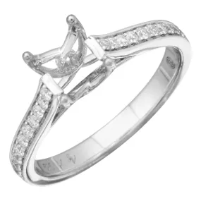 Cathedral Solitaire Channel Engagement Ring Setting