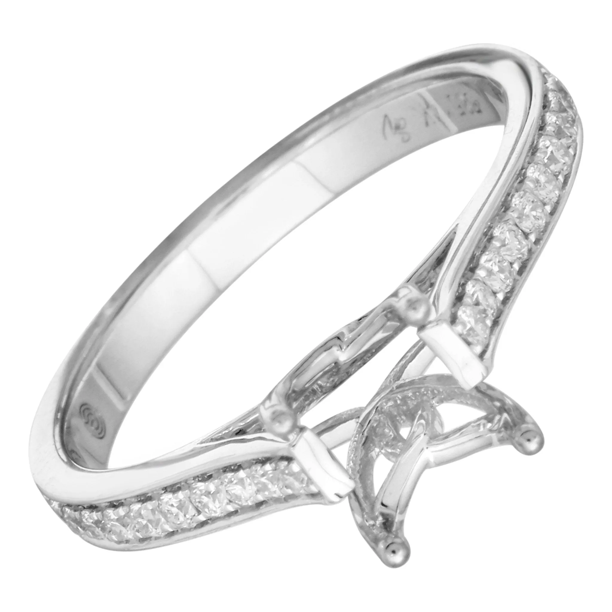 Cathedral Solitaire Channel Engagement Ring Setting