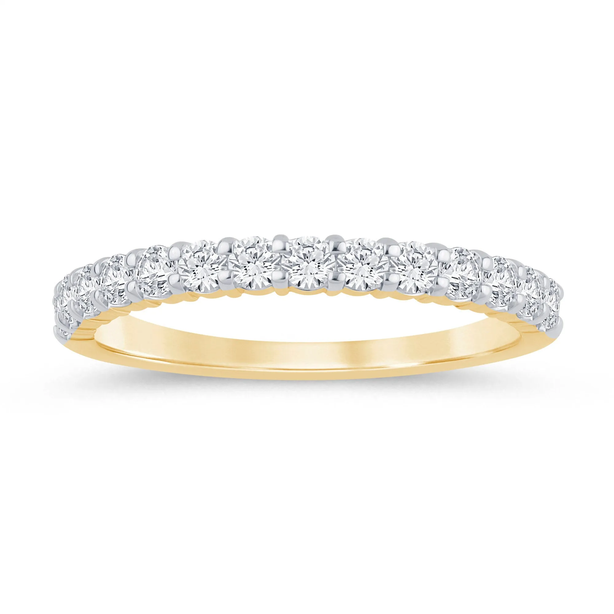 Celebration 10ct Yellow Gold Round Cut 1/2 CARAT tw of Lab Grown Diamonds Ring