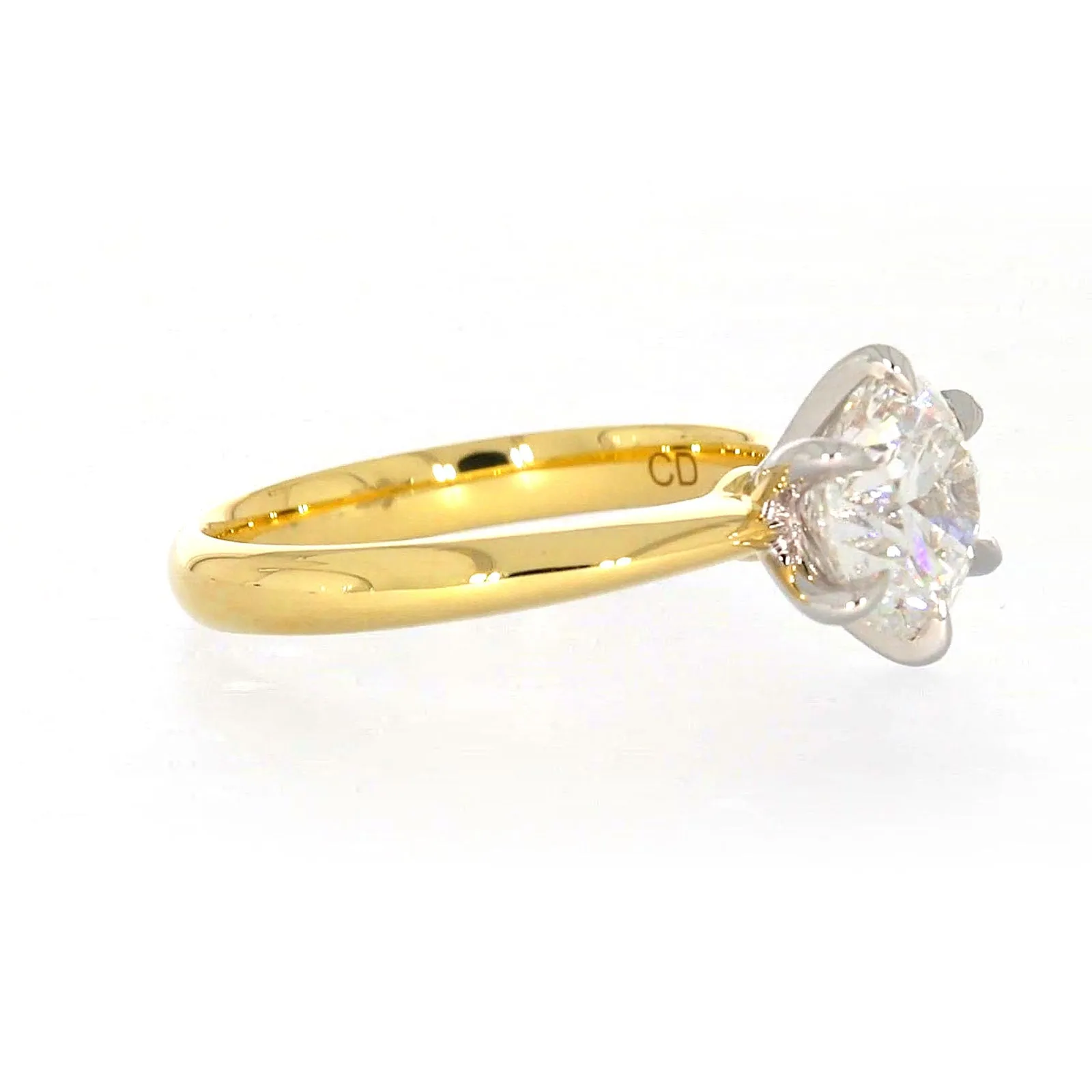 Celebration 18ct Two Tone Gold Round Brilliant Cut 2 Carat tw of Certified Lab Grown Diamonds Ring