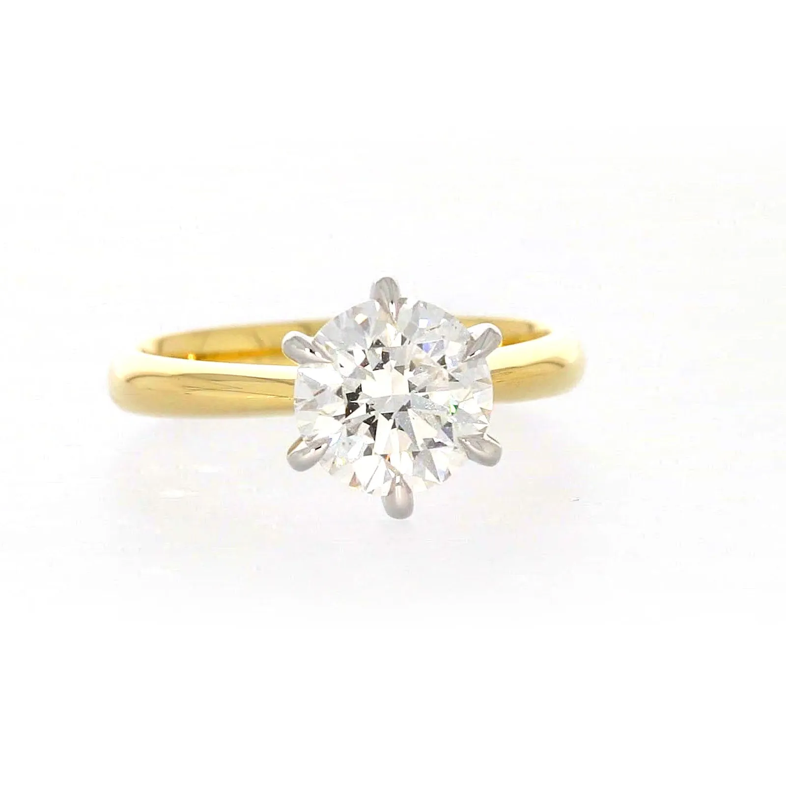 Celebration 18ct Two Tone Gold Round Brilliant Cut 2 Carat tw of Certified Lab Grown Diamonds Ring