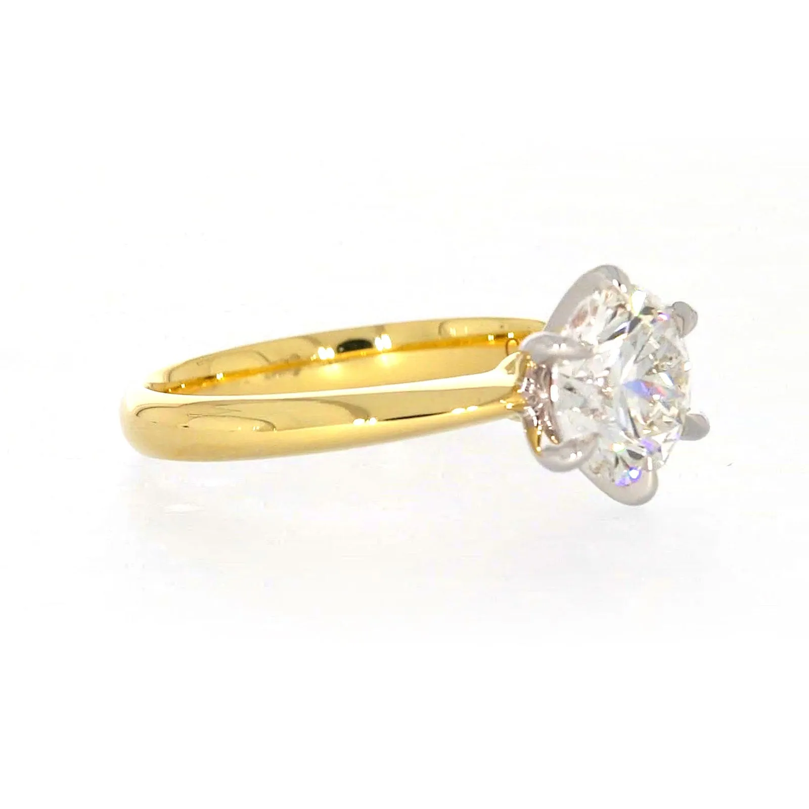 Celebration 18ct Two Tone Gold Round Brilliant Cut 2 Carat tw of Certified Lab Grown Diamonds Ring