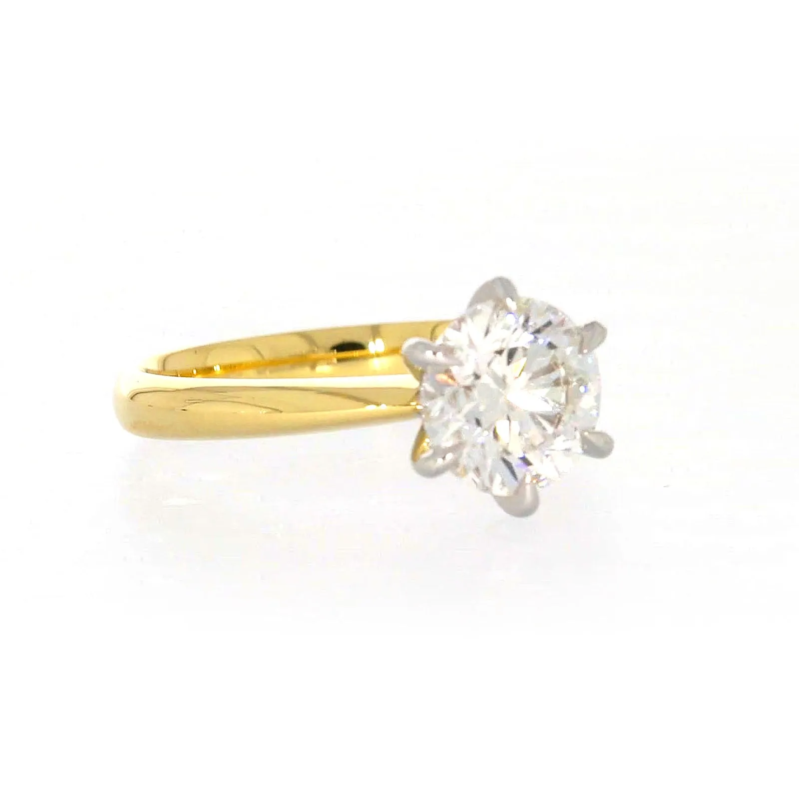 Celebration 18ct Two Tone Gold Round Brilliant Cut 2 Carat tw of Certified Lab Grown Diamonds Ring